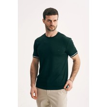 Silvano Erkek Kol Şeritli Bisiklet Yaka Tişört