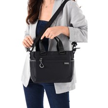 Ayakkabı Fuarı Elit SNMSI-6006T Kadın Suya Dayanıklı Omuz Çantası Siyah