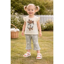 GMG Collection Baby Bear Desenli Tayt Tişört Ikili Takım
