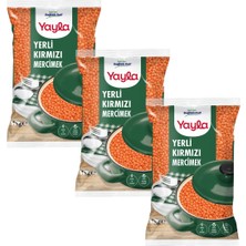 Yayla Yerli Kırmızı Mercimek 1 kg X3