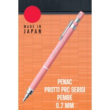 Penac Protti 0,7 mm Pembe Uçlu Mekanik Kalem Çok Renkli Darbelere Dirençli Plastik Gövde
