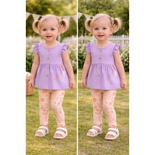 GMG Collection Baby 4 Düğmeli Tayt Tişört 2'li Takım