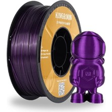 Kingroon Silk Çift Renk (Dual) Pla Filament Siyah-Kırmızı/gül High Speed (600MM/S) - Bambu Lab ve K1 Uyumlu - 1.75MM 1 kg