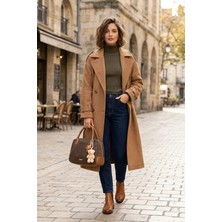 Dsn B36025 Imper Kadın Omuz Çantası Kahverengi