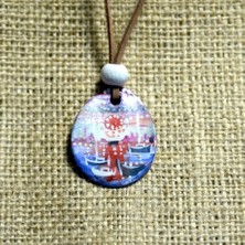 Derin's Design Art Seramik Kolye Deniz Temalı