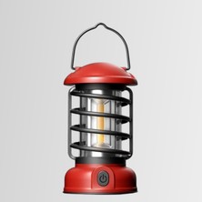 Madfox Vintage Glamping Kamp Lambası 300 Lümen Kırmızı