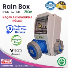 MTSevcharger 7.4 Kw İP66 Vıko/panasonic 3*32 Monofaze Tesla Mavi Adaptör Uyumlu Kaçak Akım Roleli Taşınabilir Elektrikli Araç Şarj Cihazı Suya Dayanıklı Halojen Free Yanmaz Kombinasyon Kutusu  7kw