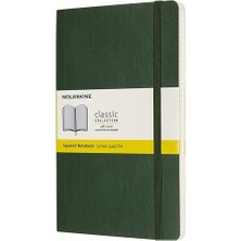 Moleskine Yumuşak Kapak Defter Mersin Yeşili (Kareli - 13X21) - 0035