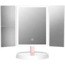 Onetick Profesyonel Beyaz Büyüteçli Işıklı Şarjlı Makyaj Aynası