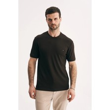 Silvano Erkek Bisiklet Yaka Merserize Dokulu Slim Fit Tişört