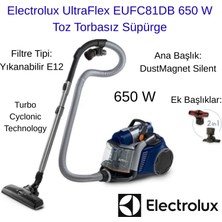 Electrolux Ultraflex  650 W Toz Torbasız Süpürge