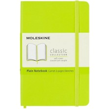 Moleskine Yumuşak Kapak Defter Limon Yeşili (Çizgisiz - 13X21) - 1007