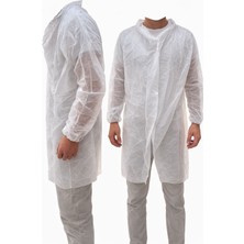 Yaprak Ambalaj Tek Kullanımlık Beyaz Hijyenik Önlük 50 Adet