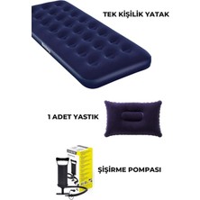 Onetick Tek Kişilik Yatak Yastık Şişirme Pompası Kamp Seti