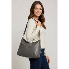 Jacquline CLIM561-1C Kadın Omuz Çantası Gri