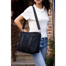 Ayakkabı Fuarı Elit SNMSI-4012T Kadın Suya Dayanıklı Omuz Çantası Siyah