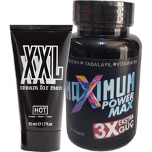 Hotxxl 50 ml Erkeğe Günlük Bakım Kremi + 1 Adet 3x Black Box Maximum 30 Lu Set