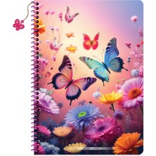 Keskin Color Keskin A4 Kareli Charmlı Kelebek Defter -  Kelebekler