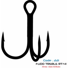 2218 Fudo Treble Rt-41 #2 Galvaniz 4p