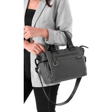 Ayakkabı Fuarı Elit SNMSI-6006T Kadın Suya Dayanıklı Omuz Çantası Gri