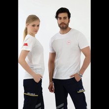 Bilenn Tekstil 112 Acil Sağlık Yuvarlak Yaka Penye Kısa Kol Tshirt - Beyaz