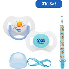 Wee Baby 2'li Gece Gündüz Emzik No:1 Mavi (Kutu ve Band Seti)