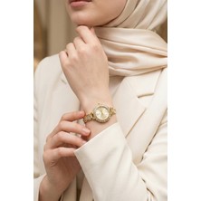 inStyle Minimal Kare Taşlı Gold Kadın Kol Saati