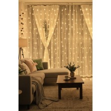 Onetick 3x3 Metre USB Kumandalı Peri LED (Perde Asma Kancalı) Peri LED | Yılbaşı LED | 200 LED | 8 Mod