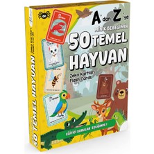 Bunbaza Çocuk Zeka Kartları Hayvan Kartları Eğitici Montessori Flash Kart Seti 18 Ay 25 Kart