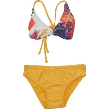 Ruko 2371 Çocuk Çiçekli Üçgen Bikini Takım