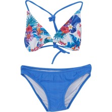 Ruko 2371 Çocuk Çiçekli Üçgen Bikini Takım