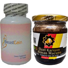 Breastgain Kadın Göğüsbakım 60 Lı + Erkeklere Özel Katılığa Alaman Macunu 240 gr
