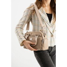 Ayakkabı Fuarı Elit SNMS-1422C Kadın Omuz Çantası Kum