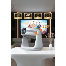 Onetick Taşınabilir 4K Otomatik Odaklama Projektör | 1080P | Android 11.0 | 150"