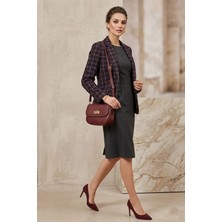 Jacquline CLIM635C Kadın Omuz Çantası Bordo