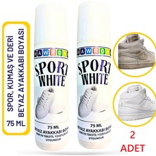 Neystore 2 Adet Beyaz Ayakkabı, Deri, Kanvas, Sneaker Boyası, Beyazlatıcı Boya Sport White