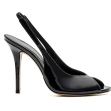 Sofia Baldi Mayen Siyah Rugan Kadın Topuklu Sandalet