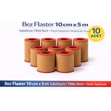 Urfakent Bez Flaster 10 cm x 5 M Sabitleyici Tıbbi Bant Kahverengi Bez Flaster Güçlü Yapışkanlı 10 Adet