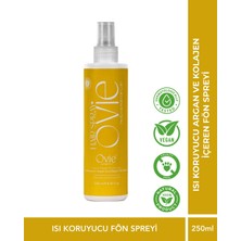 Ovie Argan & Kolajen Fön Spreyi 250 ml – Isı Koruyucu Onarıcı Saç Şekillendirici Sprey