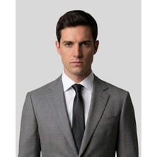 1001 Kravat Düz Siyah İnce Saten Kravat - 7 cm genişliğinde