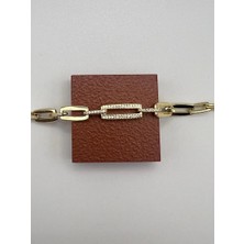 Badiva.co Özel Seri Taşlı Kare Ataç Bileklik 17 +1.5cm