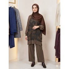 Zg Fashion Ipek Dokulu Çift Cepli Tunik Pantolon Takım