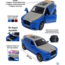 Brother Toys Sesli Işıklı Farları Yanabilen Kaput Açılabilen Model Makam Arabası Sürtmeli Oyuncak Araba 18 Cm.