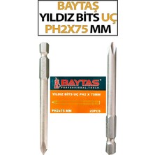 Baytaş Yıldız Yıldız Bits Vidalama Ucu Baytaş PH2X75 mm (1 Adet)
