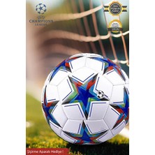 Montreal Orijinal Şampiyonlar Ligi Topu Halı Saha Çim Saha Beton Zemin Dikişli Yüksek Kalite Futbol Topu Mavi ( 1 Adet )