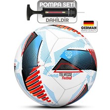 Montreal Futbol Topu 2025 Neon League Ball Pompalı Set Dayanıklı Sert Zemin Halı Saha Topu Super No5 ( 1 Adet )