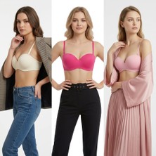 Bonbon Kadın Straplez 3'lü 3 Renk Sütyen BB2367