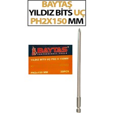 Baytaş Yıldız Yıldız Bits Vidalama Ucu Baytaş PH2X150 mm (1 Adet)