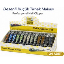 Urfakent Profesyonel Küçük Tırnak Makası Desenli Nail Clipper 24 Adet