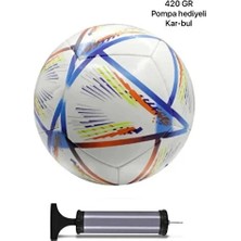 Montreal Katar Lazer Dikişli Futbol Topu Halı Saha Çim Saha Sporcu Top Pompa Dahil ( 1 Adet )